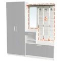 Kép 1/2 - AMSTERDAM előszobaszekrény 3. elem (TÜKRÖS ELŐSZOBAFAL) - Krém Sonoma