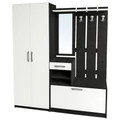 Kép 1/4 - AMSTERDAM előszobafal 1+2+3-as elem összeállítás - Nero / Bianco