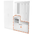Kép 1/2 - AMSTERDAM előszobaszekrény 2. elem (CIPŐS SZEKRÉNY) - Rusztik Fehér