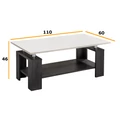 Kép 3/3 - 2-es dohányzóasztal - Bianco / Nero (BASEL; GOLDEN; KOMFORT)