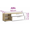 Kép 2/4 - ARIANA 165-ös TV-s elem - Artisan Tölgy / Magasfényű Fehér (AR4)