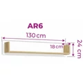 Kép 2/4 - ARIANA 130-as falipolc elem - Artisan Tölgy / Magasfényű Fehér (AR6)