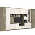 Kép 1/4 - FIRENZE nappali szekrénysor 340 cm - Sötét Justus Tölgy / Justus Tölgy