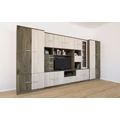 Kép 4/5 - FIRENZE nappali szekrénysor 380 cm - Sötét Justus Tölgy / Justus Tölgy