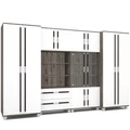 Kép 1/4 - SZANDRA nappali szekrénysor 320 cm FIÓKOS - Sötét Katthult / Rusztik Fehér