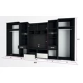 Kép 3/3 - BASEL nappali szekrénysor 400 cm LED világítással - Nero / Bianco