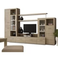 Kép 4/4 - ATLANTIS NEW nappali szekrénysor 312 cm LED világítással - Sonoma Tölgy