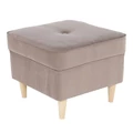 Kép 1/10 - RUFINO 2 NEW puff elegáns stílusban - 05 Taupe bézses szürke / Bükkfa (359960)