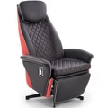 Kép 2/18 - CAMARO relax TV fotel állítható hát- és lábtámasszal - Fekete / Piros