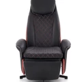 Kép 10/18 - CAMARO relax TV fotel állítható hát- és lábtámasszal - Fekete / Piros