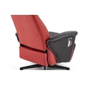 Kép 16/18 - CAMARO relax TV fotel állítható hát- és lábtámasszal - Fekete / Piros