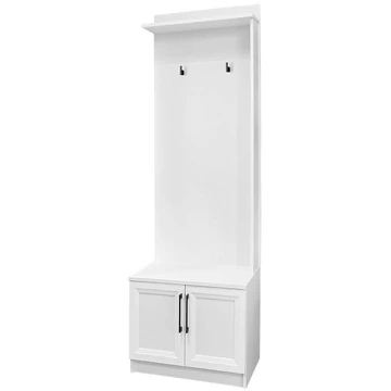 EVEREST előszobaszekrény 3. elem (Nyitott + 2 ajtó) - Fehér