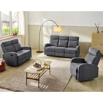 CAROLINA 3+2+1 félautomata relax TV ülőgarnitúra - Kékesszürke