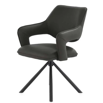 LAMBERT karfás szék - Fekete mikrofaser