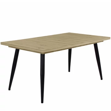 ALASKA asztal 160(+40)cm - Artisan Tölgy / Fekete