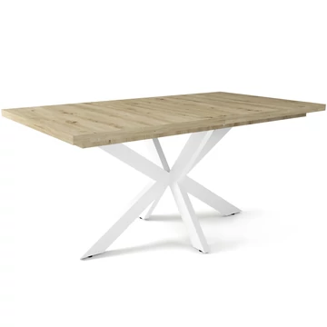 DOROTHY asztal 160(+40)cm - Artisan Tölgy / Fehér