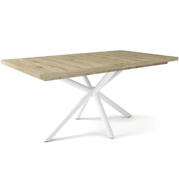 SUZY asztal 160(+40)cm - Artisan Tölgy / Fehér