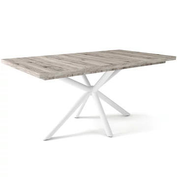 SUZY asztal 160(+40)cm - San Remo / Fehér