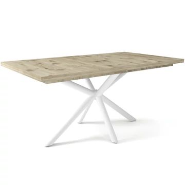 SUZY asztal 160(+40)cm - Viking Tölgy / Fehér