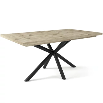 SUZY asztal 160(+40)cm - Viking Tölgy / Fekete