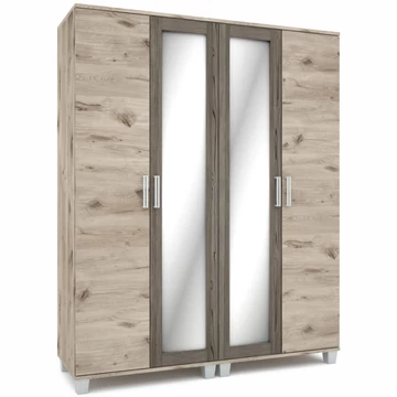 BASIC 160 cm nyílóajtós gardrób - Viking Tölgy / Sötét Katthult