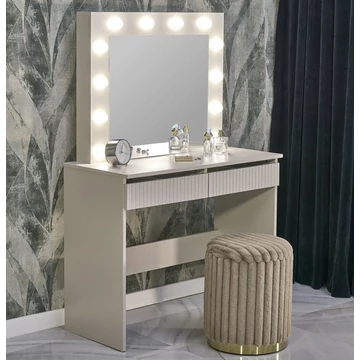 HOLLYWOOD 2 fésülködőasztal LED világítással - Kasmír