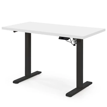B54 állítható magasságú íróasztal - Fehér / Fekete
