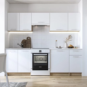 DARIA 240 konyhabútor / Sonoma Tölgy - Fehér / Fehér