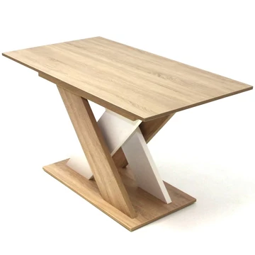 BERLIN kis asztal 135(+40)cm - Sonoma / Fehér