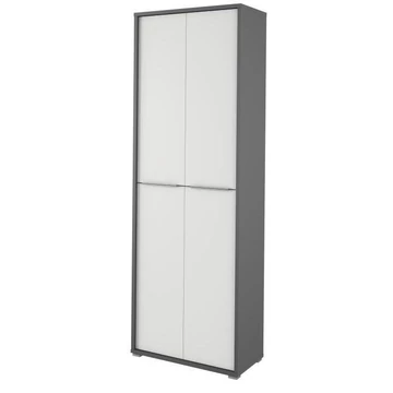 RIOMA NEW TYP 05 Magas szekrény polcokkal - Grafit / Fehér