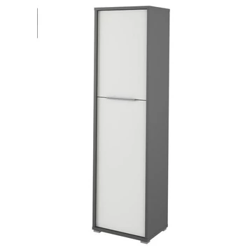 RIOMA NEW TYP 08 polcos szekrény - Grafit / Fehér