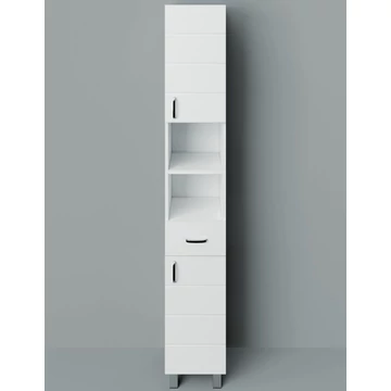 MART 30F álló fürdőszoba szekrény (2 ajtós 1 fiók) - Fényes Fehér (MB30F)