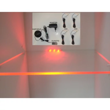 Cama ledsor 4 üvegpolchoz, piros