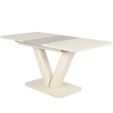 HEKTOR asztal 120(+40)cm - Beige / Cappuccino