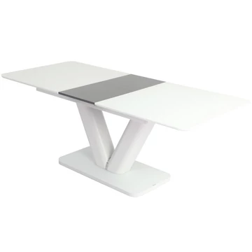 HEKTOR asztal 160(+40)cm - Fehér / Szürke