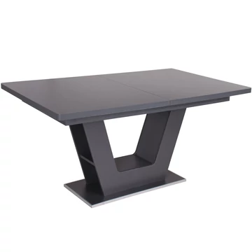 PRÁGA asztal 160(+40)cm - Matt Sötétszürke