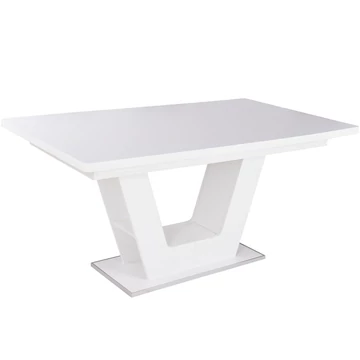 PRÁGA asztal 160(+40)cm - Rusztik Fehér