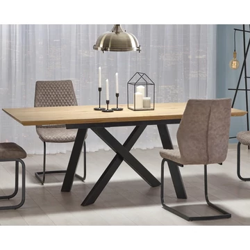 CAPITAL asztal 160(+40)cm - Arany Tölgy / Fekete