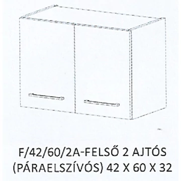 GRÉTA F/42/60/2A-FELSŐ 2 ajtós PÁRAELSZÍVÓS elem