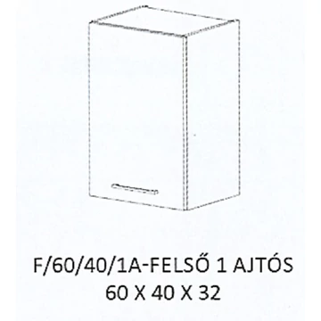 GRÉTA F/60/40/1A-FELSŐ 1 ajtós elem - BALOS