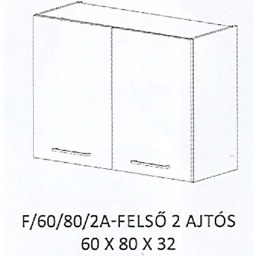 HELGA F/60/80/2A-FELSŐ 2 ajtós elem