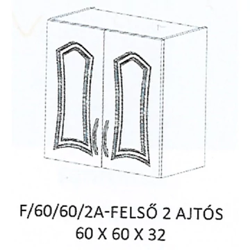 FLÓRA F/60/60/2A-FELSŐ 2 ajtós elem
