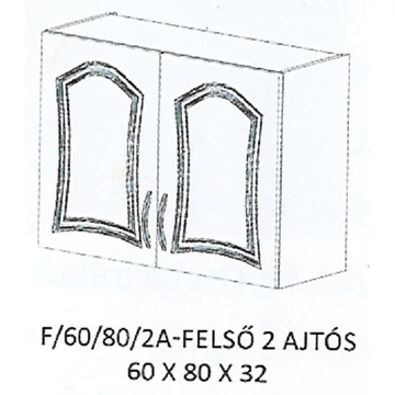 FLÓRA F/60/80/2A-FELSŐ 2 ajtós elem