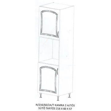 FLÓRA N/216/60/2A/T-KAMRA 2 ajtós elem - BALOS