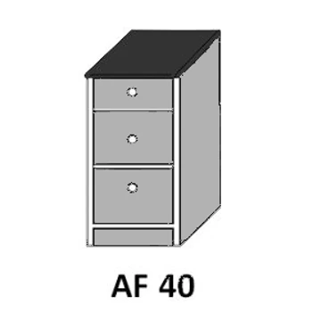 ZILLE AF40 1+2 fiókos munkalapos elem
