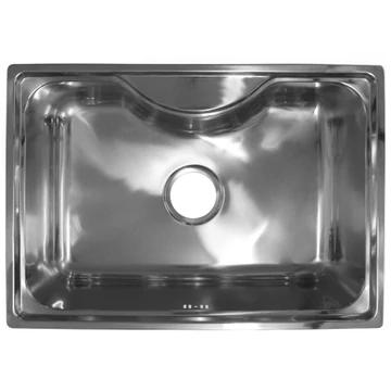 Beépíthető 65-ös íves KRÓM mosogatótálca