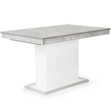 FLÓRA asztal 160(+40)cm - Beton / Fehér