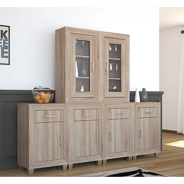 DANY 224 cm tálaló összeállítás - Sonoma Tölgy (6 elem)