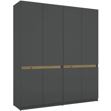 BOSS 180 cm nyílóajtós gardrób - Matt Sötétszürke / Artisan Tölgy