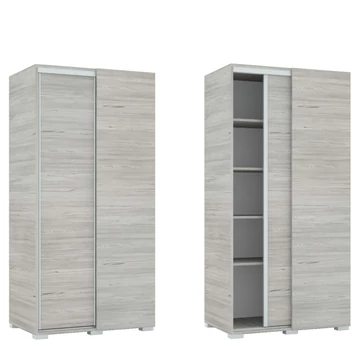 Tolóajtós Gardrób Sarokelem 4db polccal 100 cm  - Katthult